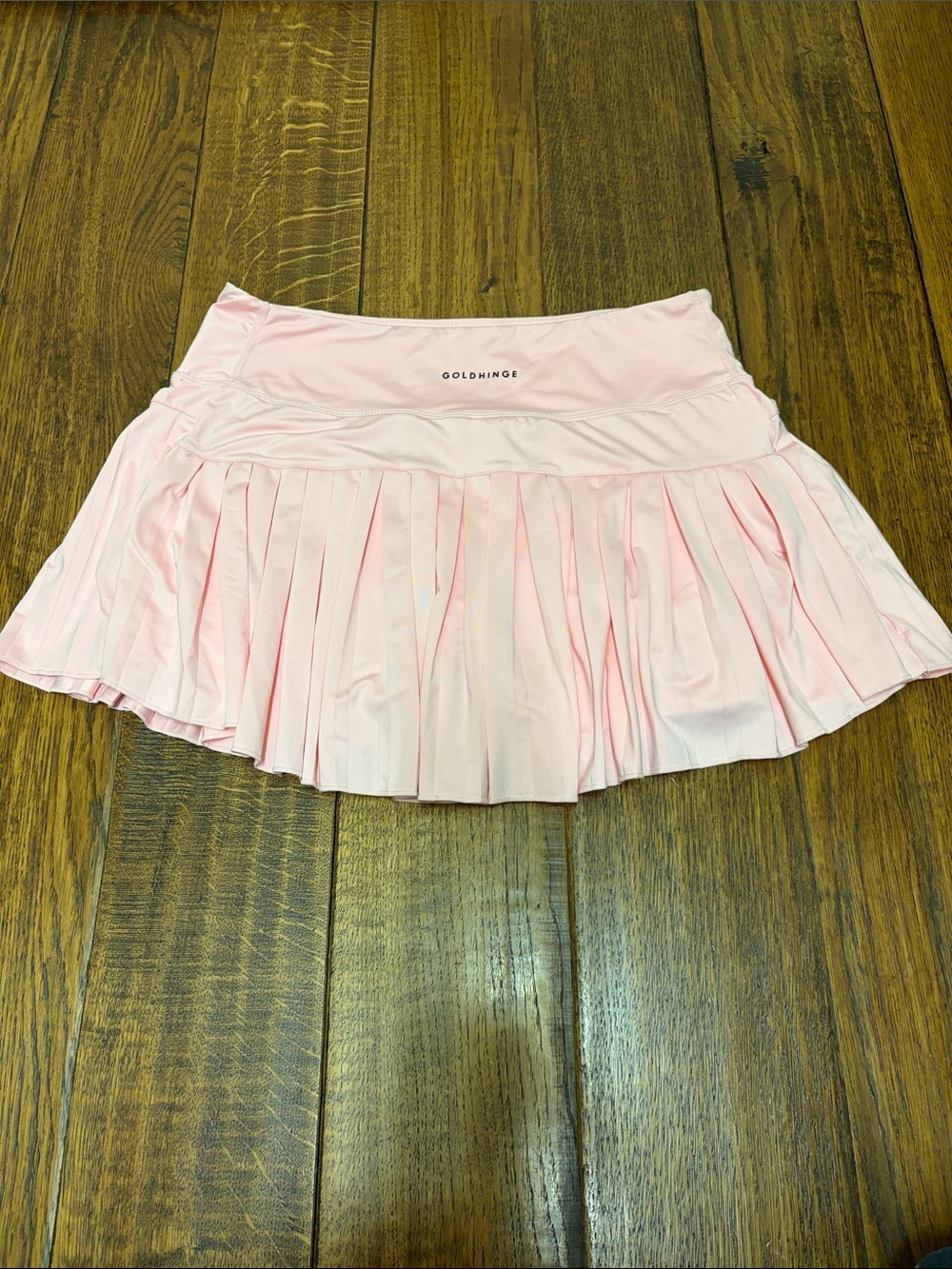 Goldhinge Light Pink Pleated Tennis Skirt